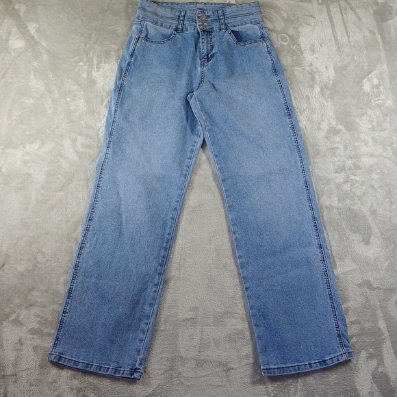 BCBG Generation Junior‎ Women 9/29 Ultra High Rise Straight Jeans Blue Denim - Picture 1 of 7